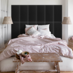 Polsterpaneel aus Kunstleder in Graphitgrau